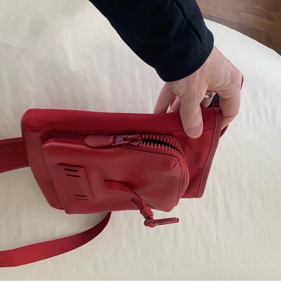 Red Coach cross-body mini-backpack! - Picture 5 of 6